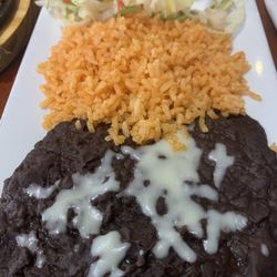 Delicias Aztecas - Rice and black beans.