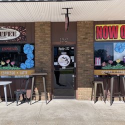 Michigan Coffee - Exterior, at the end of a strip center