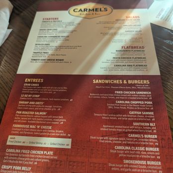 Carmel's Restaurant and Bar - Menu - Bars Near Me - Asheville, North Carolina Carmel's Restaurant and Bar - Menu - Bars Near Me - Asheville, North Carolina