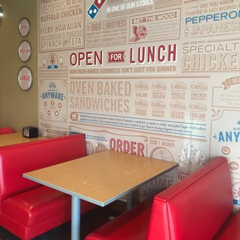 Dominos Pizza - red booths and tables in a restaurant - Pizza Near Me - St. George, Utah Dominos Pizza - red booths and tables in a restaurant - Pizza Near Me - St. George, Utah