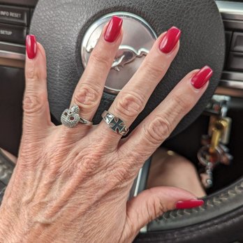 Phoenix' Grace Nails Spa - Tiffany does a perfectly shaped gel builder nail service! - Nail Salons Near Me - Costa Mesa, California