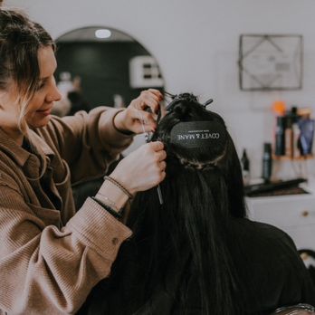 Sugar Plum - Process of Hand Tied Extensions - Hair Salons Near Me - San Clemente, California Sugar Plum - Process of Hand Tied Extensions - Hair Salons Near Me - San Clemente, California