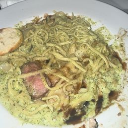 Vegetable pasta soup... with steak added Vegetable pasta soup... with steak added