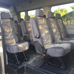 Davids new (air-conditioned) van! seats 14! (we got it a bit sandy)