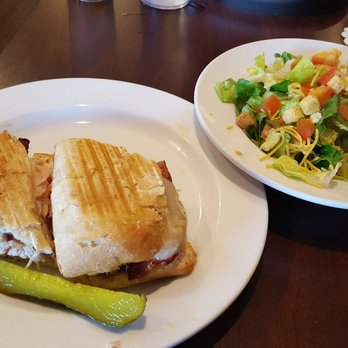 Egg House Cafe - Turkey and pesto panini, with a side salad. Very good! - Breakfast & Brunch Near Me - Denton, Texas Egg House Cafe - Turkey and pesto panini, with a side salad. Very good! - Breakfast & Brunch Near Me - Denton, Texas