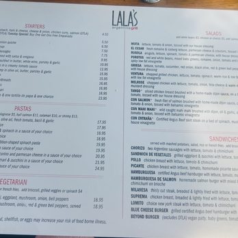 Lala's Argentine Grill - Menu - Argentine Near Me - Studio City, California