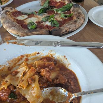 Pizzeria Bianco - Beef Pappardelle pasta and margherita pizza - Italian Near Me - Phoenix, Arizona