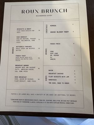 Menu photo 6 Roux Salt Lake City, UT