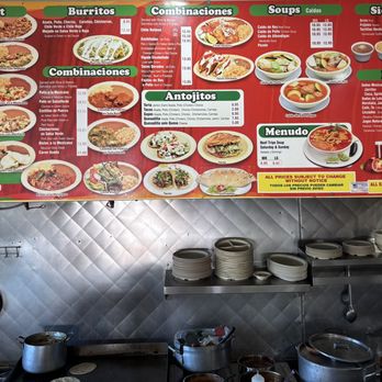 El Rancho Restaurant - Menu Board (as of our 9/20/25 visit). I love the open kitchen and friendly staff. - Mexican Near Me - El Monte, California