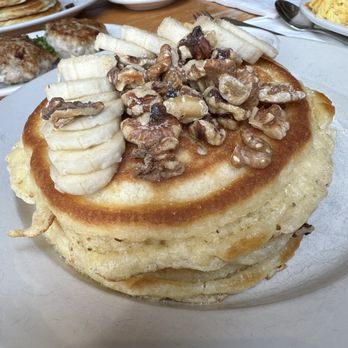 Clinton St. Baking - Pancakes with Warm Maple Butter Banana nut - Bakeries Near Me - New York, New York Clinton St. Baking - Pancakes with Warm Maple Butter Banana nut - Bakeries Near Me - New York, New York
