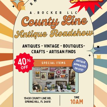 A. Rocker LLC - All Items 40% off this weekend July 14th-16th. Hope to see you soon! - Antiques Near Me - Spring Hill, Florida A. Rocker LLC - All Items 40% off this weekend July 14th-16th. Hope to see you soon! - Antiques Near Me - Spring Hill, Florida