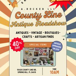A. Rocker LLC - All Items 40% off this weekend July 14th-16th. Hope to see you soon!