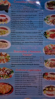 Menu photo 5 El Pajonal Restaurant Los Angeles, CA