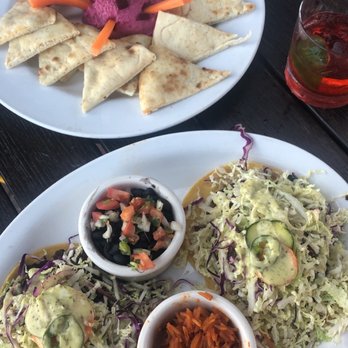 Local Table - Awesome Spicy Seitan Beef Tacos and Homemade Beet Hummus - New American Near Me - Cypress, Texas