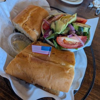 Havana Grill - Cuban American sandwich with a side of Ensalada Cubana vs plantain chips - Cuban Near Me - San Diego, California Havana Grill - Cuban American sandwich with a side of Ensalada Cubana vs plantain chips - Cuban Near Me - San Diego, California