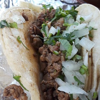 Tacos El Rancho - Asada taco, The highlight of the trio. 2 out of 5 and that's being generous. - Mexican Near Me - Norco, California Tacos El Rancho - Asada taco, The highlight of the trio. 2 out of 5 and that's being generous. - Mexican Near Me - Norco, California