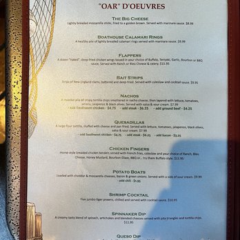 Boathouse Grill - Menu - American Near Me - Indianapolis, Indiana