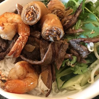 Pho Number One - No. 41- Bún Ðc Bit- Grilled Pork, Shrimp, and Egg Roll Vermicelli Bowl - Vietnamese Near Me - Mesa, Arizona Pho Number One - No. 41- Bún Ðc Bit- Grilled Pork, Shrimp, and Egg Roll Vermicelli Bowl - Vietnamese Near Me - Mesa, Arizona