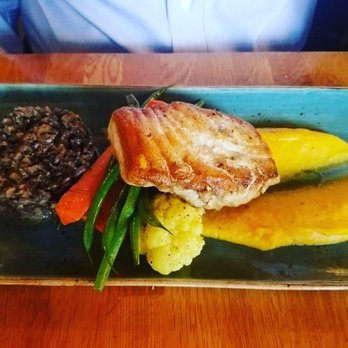 Fishworks - Delicious roasted sturgeon on perfect butternut squash puree! - Seafood Near Me - North Vancouver, British Columbia Fishworks - Delicious roasted sturgeon on perfect butternut squash puree! - Seafood Near Me - North Vancouver, British Columbia