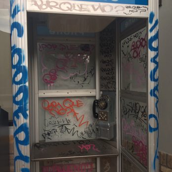 Miami Improv Comedy Club and Dinner Theater - Decorative phone booth outside - Comedy Clubs Near Me - Doral, Florida