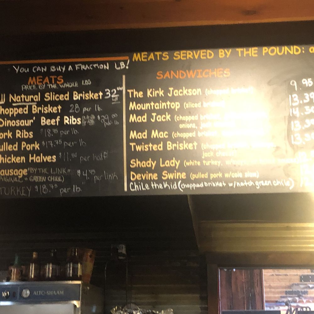 Mad Jack's Mountaintop Barbecue - Menu - Barbeque Near Me - Cloudcroft, New Mexico