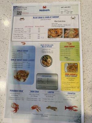 Menu photo 1 Hnina's Seafood Ocoee, FL