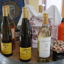 Orofino Strawbale Winery - Wine bottles