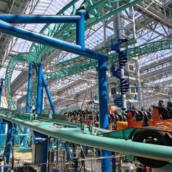You can get an interesting look at the heartline roll (top left) while exiting the ride. Brake run in foreground