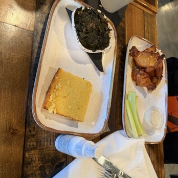 Old City Barbeque - Smoked and Organic Smoked & Fried Wings Collards Cornbread with Honey Butter - Barbeque Near Me - Williamsburg, Virginia Old City Barbeque - Smoked and Organic Smoked & Fried Wings Collards Cornbread with Honey Butter - Barbeque Near Me - Williamsburg, Virginia