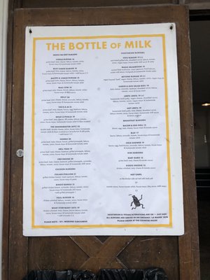 Menu photo 1 The Bottle of Milk Lorne, VIC Menu photo 1 The Bottle of Milk Lorne, VIC