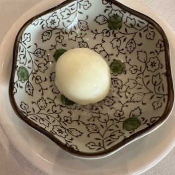 Aragosta - The lemon sorbet to cleanse your palate between re soup and main entree. - Modern European Near Me - St. George, Utah