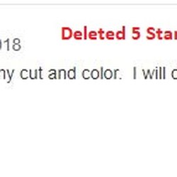 Studio 787 - Yelp deleted 5 Star Reviews