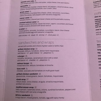 A.cafe - Menu - Cafes Near Me - New York, New York