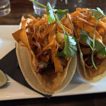 Share Kitchen & Bar Room - BBQ pork belly tacos (special) - New American Near Me - Williamsville, New York