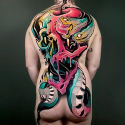 Twin Freaks Tattoo Studio - 1st Place at the Oporto Tattoo Convention Best of The show 2022. Collaboration between our artists 3 days in a row 2 tattoo artists