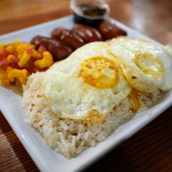 Fil Cuisine - Long-Si-Log: Sweet filipino-style sausage ($14).