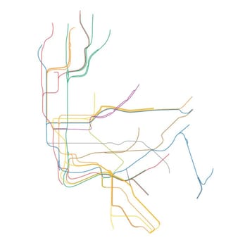 Brooklyn Frameworks - NYC Subway Map "Profiles" - by R. Davies - Framing Near Me - Brooklyn, New York
