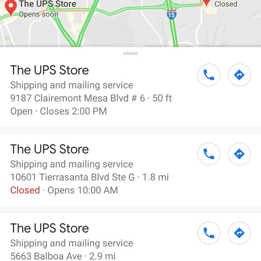 The UPS Store - Their hours according to Google - Shipping Centers Near Me - San Diego, California The UPS Store - Their hours according to Google - Shipping Centers Near Me - San Diego, California