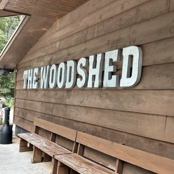 The Woodshed - a bench and a sign - Barbeque Near Me - Newport, Tennessee The Woodshed - a bench and a sign - Barbeque Near Me - Newport, Tennessee