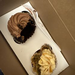 Grace and Shelly's Cupcakes - Our leftover cupcakes. We each took one bite and said "not worth eating".
