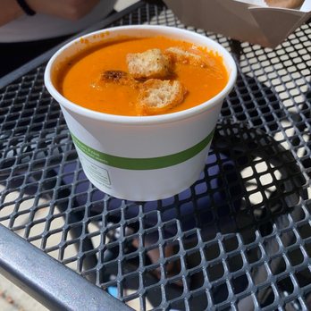 First Bite - Tomato soup with gf croutons - Breakfast & Brunch Near Me - Ann Arbor, Michigan First Bite - Tomato soup with gf croutons - Breakfast & Brunch Near Me - Ann Arbor, Michigan
