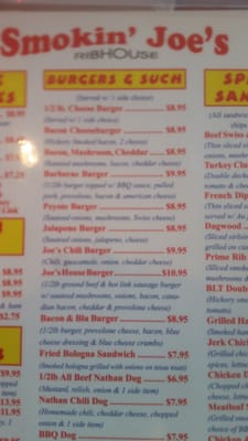 Menu photo 7 Smokin' Joe's Ribhouse Rogers, AR