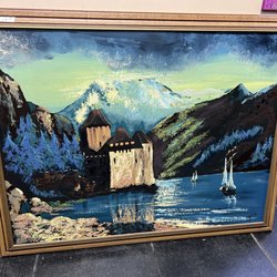 Helping Hands of Clemson - Vintage painting - enormous