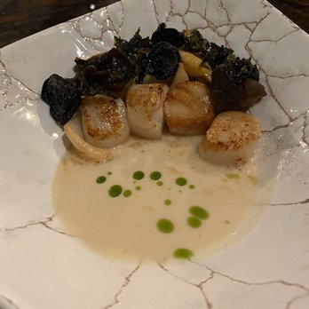 XO Restaurant - Scallop, mussels, calamari with coconut tom yum soup - Asian Fusion Near Me - Honolulu, Hawaii