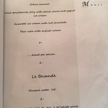 Trattoria Monti - Menu October 2017 - Roman Near Me - Rome, RM Trattoria Monti - Menu October 2017 - Roman Near Me - Rome, RM