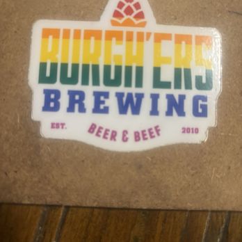 Burgh'ers brewing Zelienople - Colorful logo.. My hubby and I LOVED the inclusion!! - Burgers Near Me - Zelienople, Pennsylvania