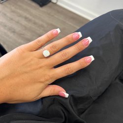 iNails - French tip nails, they're absolutely beautiful & exactly what I wanted!! Very disappointed in my pedicure experience though.
