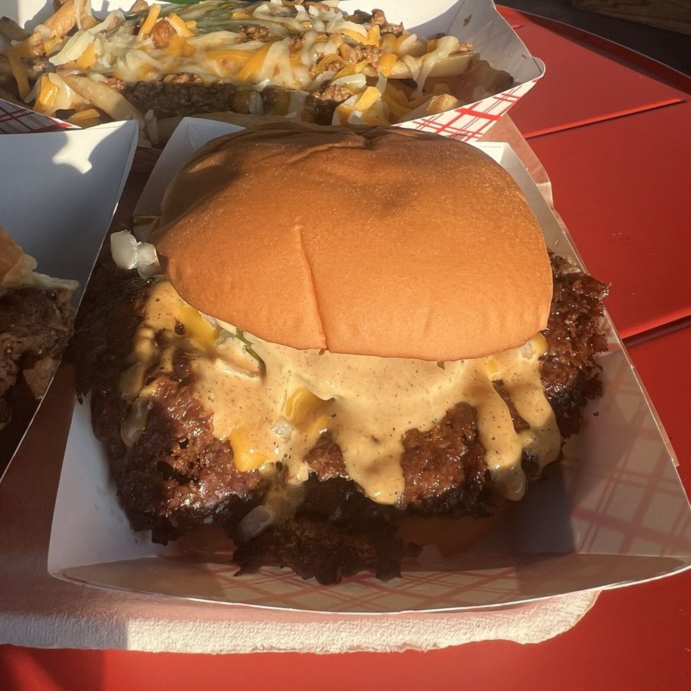 Love Hour - Double smash burger they ran out of the single but this was tasty - Burgers Near Me - Los Angeles, California