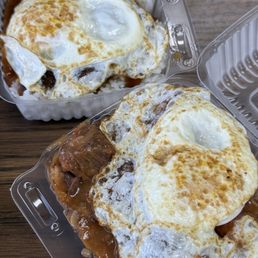 Beef stew Moco and classic loco Moco