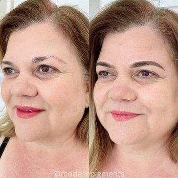 Modern Pigments - Before and after Nano brows - Permanent Makeup Near Me - Covina , California
